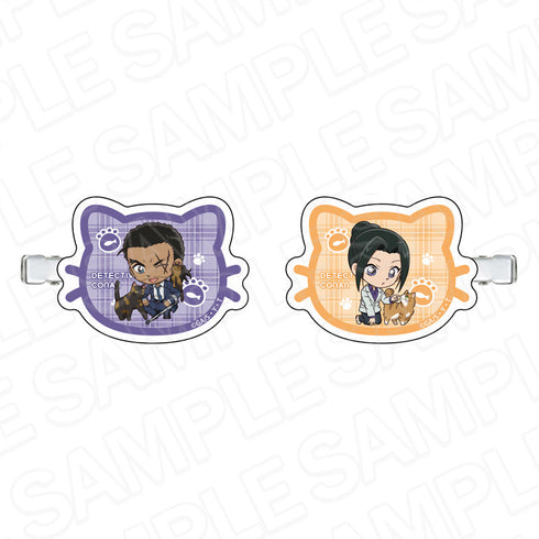 『名探偵コナン』アクリルヘアクリップ 大和敢助&上原由衣 デフォルメねこ ver.4